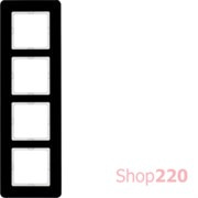 Рамка 4 поста, черное стекло, Q.7 Berker 10146076