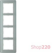 Рамка 4 поста, белое стекло, Q.7 Berker 10146079