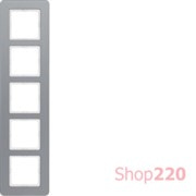 Рамка 5 постов, алюминий, Q.7 Berker 10156074