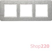 Рамка 3 поста, нержавеющая сталь, Q.7 Berker 10236083