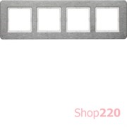 Рамка 4 поста, нержавеющая сталь, Q.7 Berker 10246083