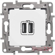 Розетка USB, белый, 672294 Legrand Etika