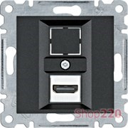 Розетка HDMI, черный, Lumina WL2613 Hager