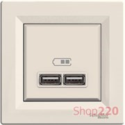 USB розетка, кремовый, EPH2700223 Schneider Electric Asfora