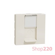 Розетка компьютерная RJ45, 5 UTP, бежевый, 2 модуля, Unica New Schneider NU341144