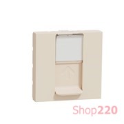 Розетка компьютерная RJ45, 5, STP, бежевый, 2 модуля, Unica New Schneider NU341344
