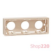 Коробка для открытой установки 3-поста, бежевый, Unica New Schneider NU800644