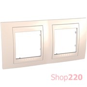 Рамка 2 поста, слоновая кость, Unica MGU6.004.25 Schneider