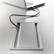 Лючок в стол, L=453мм, белый, Exit dual ASA 040.024.00004