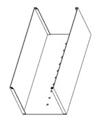 Поддон для розеток, L=500мм, черный, ASA 040.060.00012