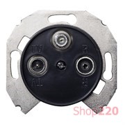 Телевизионная розетка R/TV/D M13, черный, Renova WDE011747 Schneider