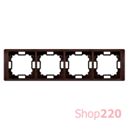 Рамка четверная, красное дерево, Basic Neos Simon