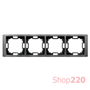 Рамка четверная, титан, Basic Neos Simon