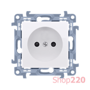 Розетка без заземления, белый, SIMON10