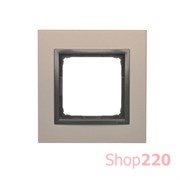 Рамка одинарная, металл сатиновый мрак, SIMON54 NATURE
