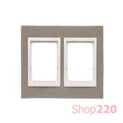 Рамка двойная, бетон, SIMON54 NATURE