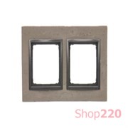 Рамка двойная, бетон графит, SIMON54 NATURE
