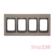 Рамка четверная, бетон графит, SIMON54 NATURE