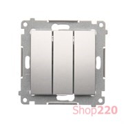 Выключатель тройной, серебро, SIMON54