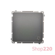 Кнопка "звонок", графит, Basic Simon