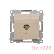 Розетка TV, кремовый, SIMON54