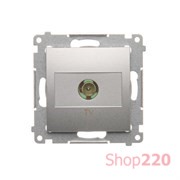 Розетка TV, серебро, SIMON54