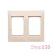 Рамка двойная, кремовый, SIMON54 PREMIUM