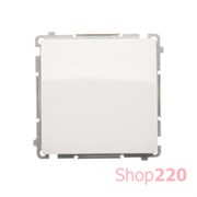 Кнопка одинарная, белый, Basic Simon