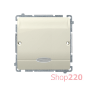 Выключатель гостинничный одинарный с подсветкой, бежевый, Basic Simon