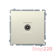 Розетка одинарная TV, бежевый, Basic Simon