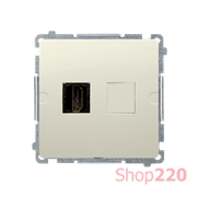 Розетка HDMI, бежевый, Basic Simon