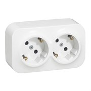 Розетка двойная со шторками, белый, 782437 Legrand Forix