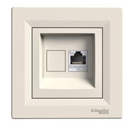 Розетка компьютерная RJ-45 кат.6, кремовый, EPH4700123 Schneider Asfora