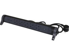 Удлинитель на 6 розеток 16 А, с УЗИП, кабель 1,5 м, черный, премиум 694513 Legrand