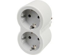 Блок на 2 фронтальные розетки, белый/серый, стандарт 694516 Legrand