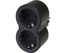 Блок на 2 фронтальные розетки, черный, стандарт 694517 Legrand