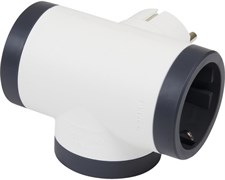 Блок на 3 боковые розетки, белый/черный, премиум 694520 Legrand