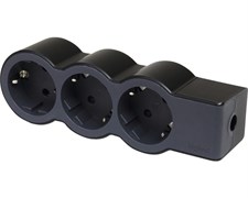 Удлинитель на 3 розетки, 16 А, без кабеля, черный, стандарт 694574 Legrand