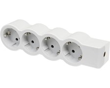 Удлинитель на 4 розетки, 16 А, без кабеля, белый/серый, стандарт 694575 Legrand