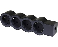 Удлинитель на 4 розеток, 16 А, без кабеля, черный, стандарт 694576 Legrand