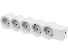 Удлинитель на 5 розеток, 16 А, без кабеля, белый/серый, стандарт 694577 Legrand