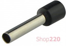 Наконечник трубчатый 6 мм кв удлиненный, черный, Аско A0060010007