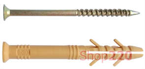 Дюбель 6х40 мм ударный, потайная головка, CM-be