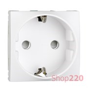 Розетка с заземлением 45х45, белый, Altira ALB44287 Schneider