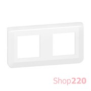 Рамка 2 поста, белый, Mosaic New Legrand 277804L