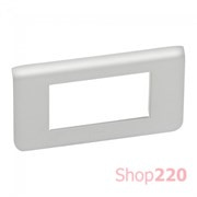 Рамка 4 модуля, алюминий, Mosaic New Legrand 079314L