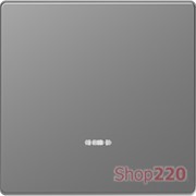 Клавиша одинарная с подсветкой, нержавеющая сталь, D-Life Merten MTN3320-6036