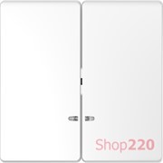 Клавиша двойная с подсветкой, белый лотос, D-Life Merten MTN3420-6035