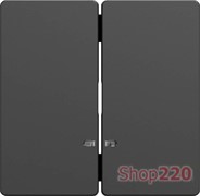 Клавиша двойная с подсветкой, антрацит, D-Life Merten MTN3420-6034