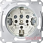 Розетка электрическая с заземлением, винтовые зажимы, Merten MTN2400-0000